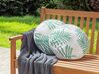 Set of 2 Outdoor Cushions Leaf Pattern ⌀ 40 cm Beige and Green POGGIO_881072