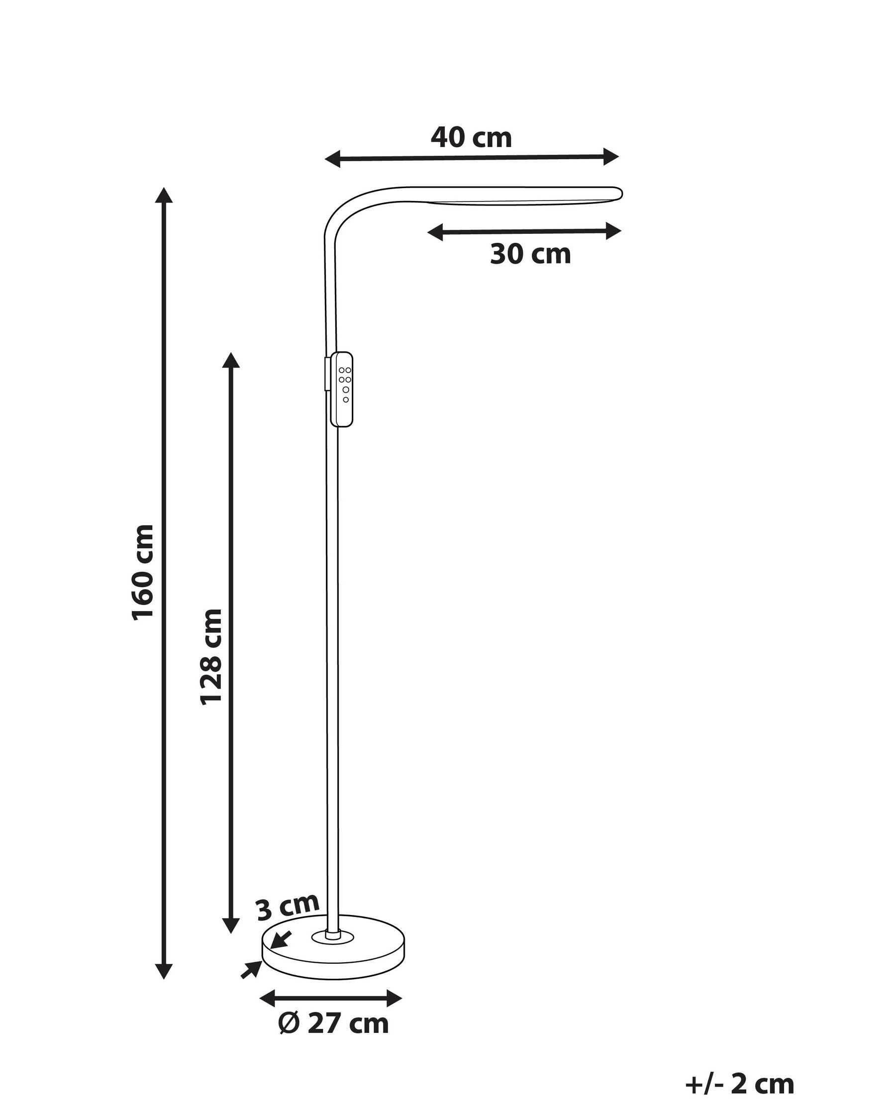 Lampada da terra a LED ARIES con dimmer Metallo Nero_855385