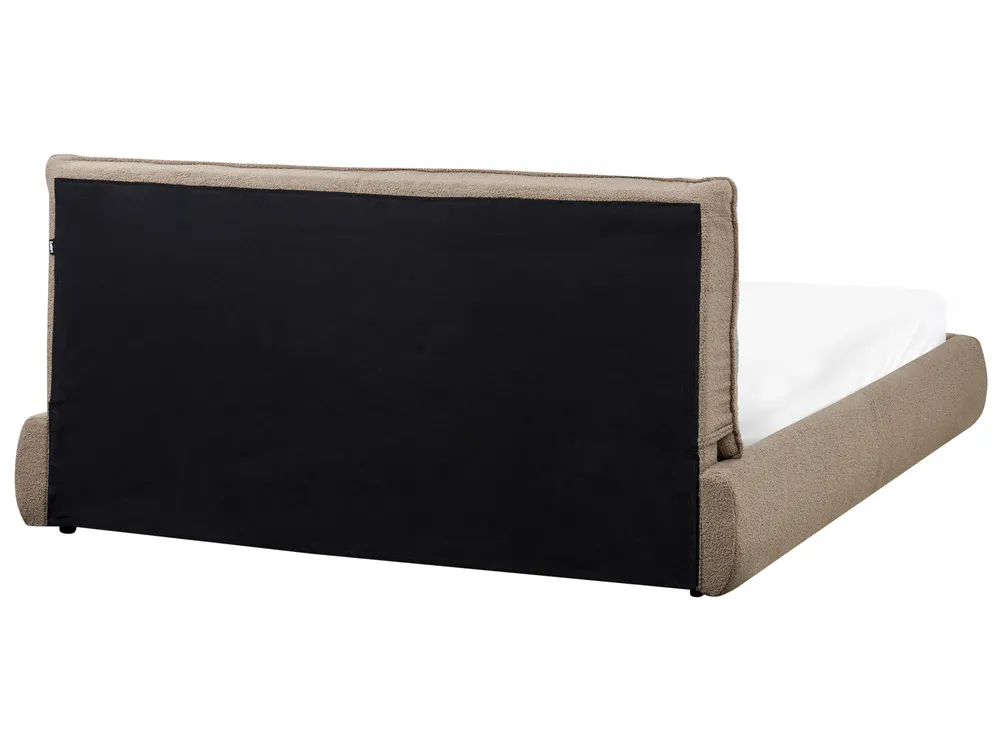 Waterbed Boucle VINAY 160 x 200 cm (EU King Size) Brown_969433