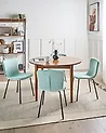 Set of 4 Dining Chairs CALDWELL Fabric Mint Green