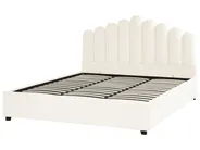 Ottoman Bed VINCENNES Velvet Off-White 180 x 200 cm (EU Super King)_837382
