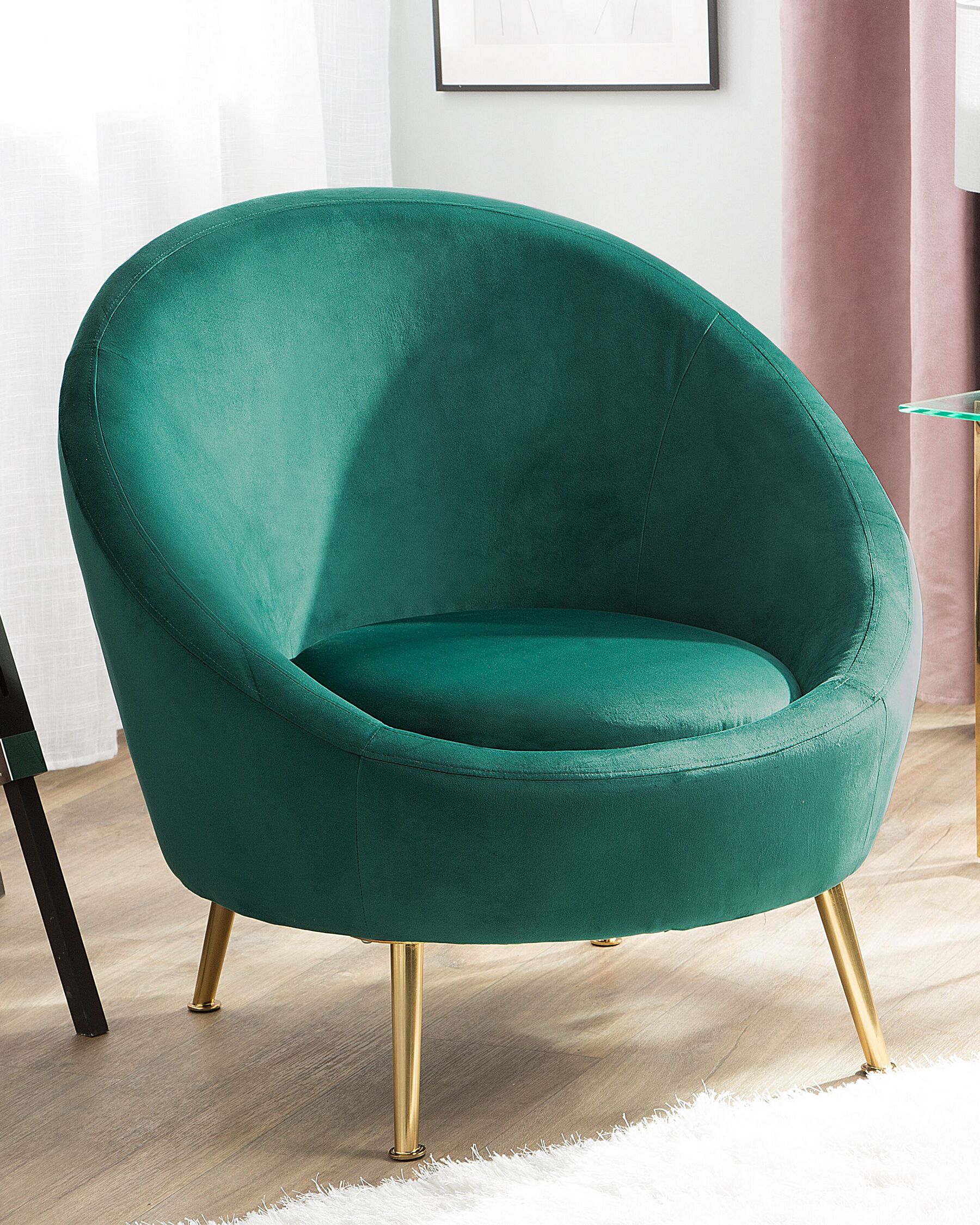 Velvet Accent Chair Emerald Green LANGA_747296