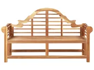 Garden Bench with Cushion MARLBORO 180 cm Acacia Wood Beige_1119113