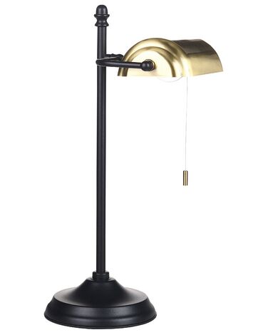 Kovová stolní lampa zlatá/ černá MARAVAL
