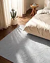 Alfombra de pelo sintético MITCHELL Gris claro 160 x 160 cm