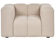 Living Room Set 5 Seater ANTOLA Boucle Beige_1161583