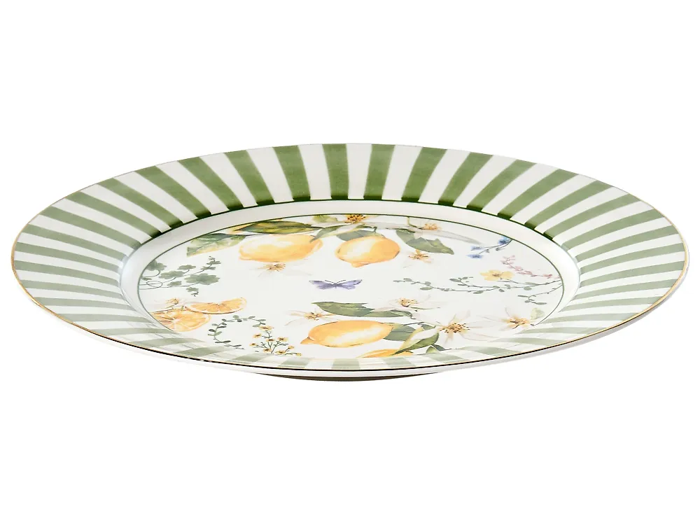 Zastawa stołowa 20-częściowa LEMONGRASS Porcelana Biały/zielony_1191906