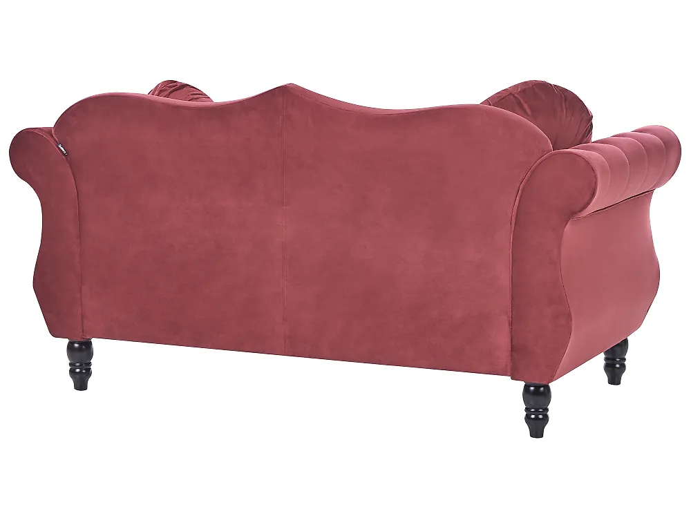 Sofa dla 2 osób SKIEN II Welur Bordowy_1171135