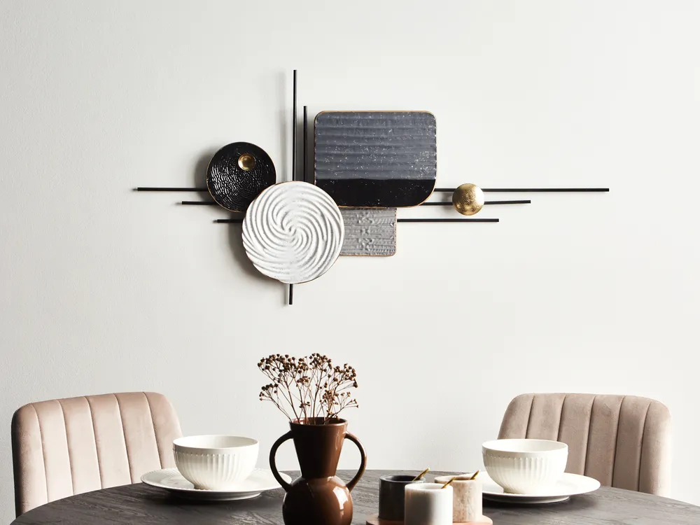 Dekoracja ścienna OVAR Metal 50 cm Szary
