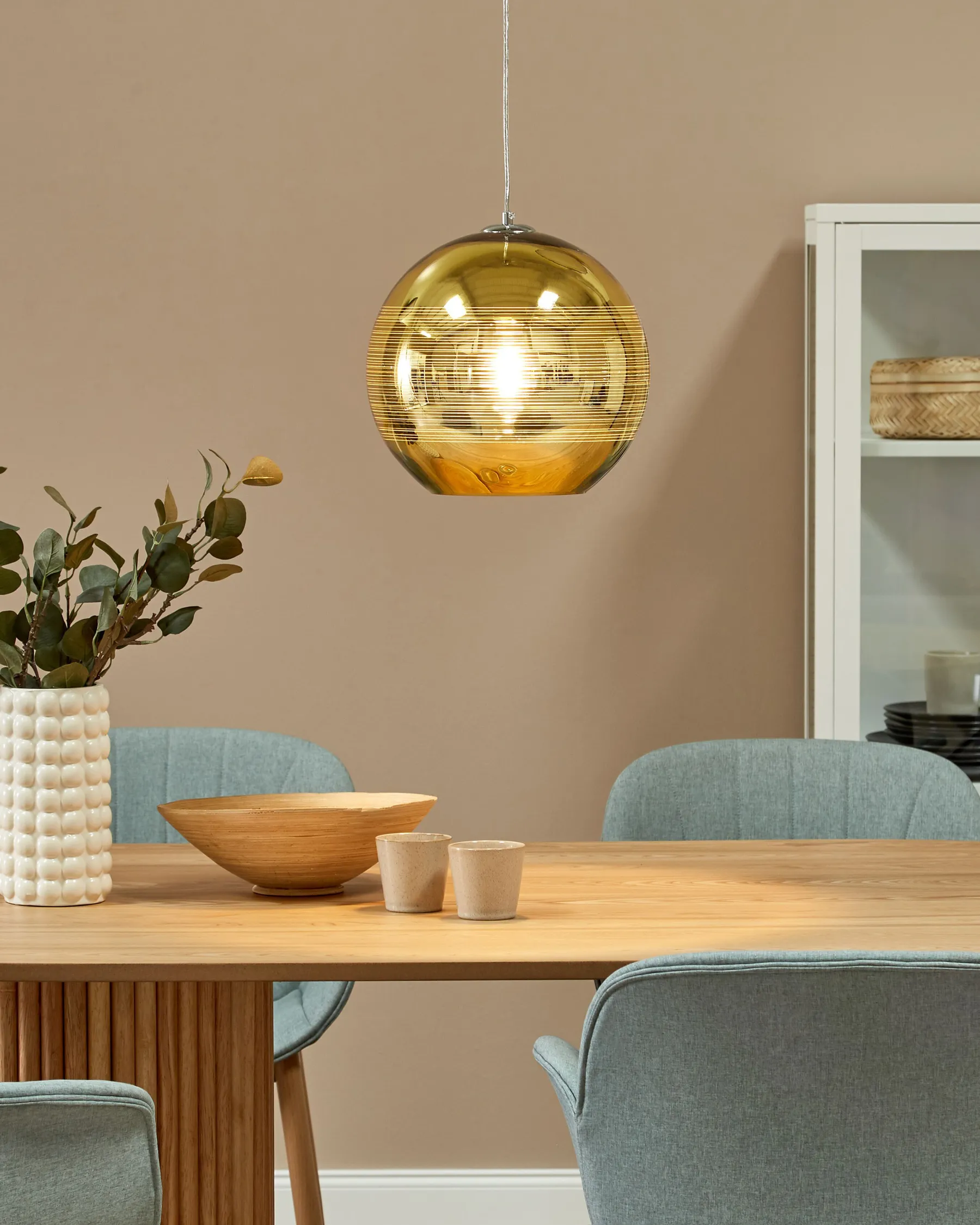 Pendant Lamp ASARO Glass Gold_700651