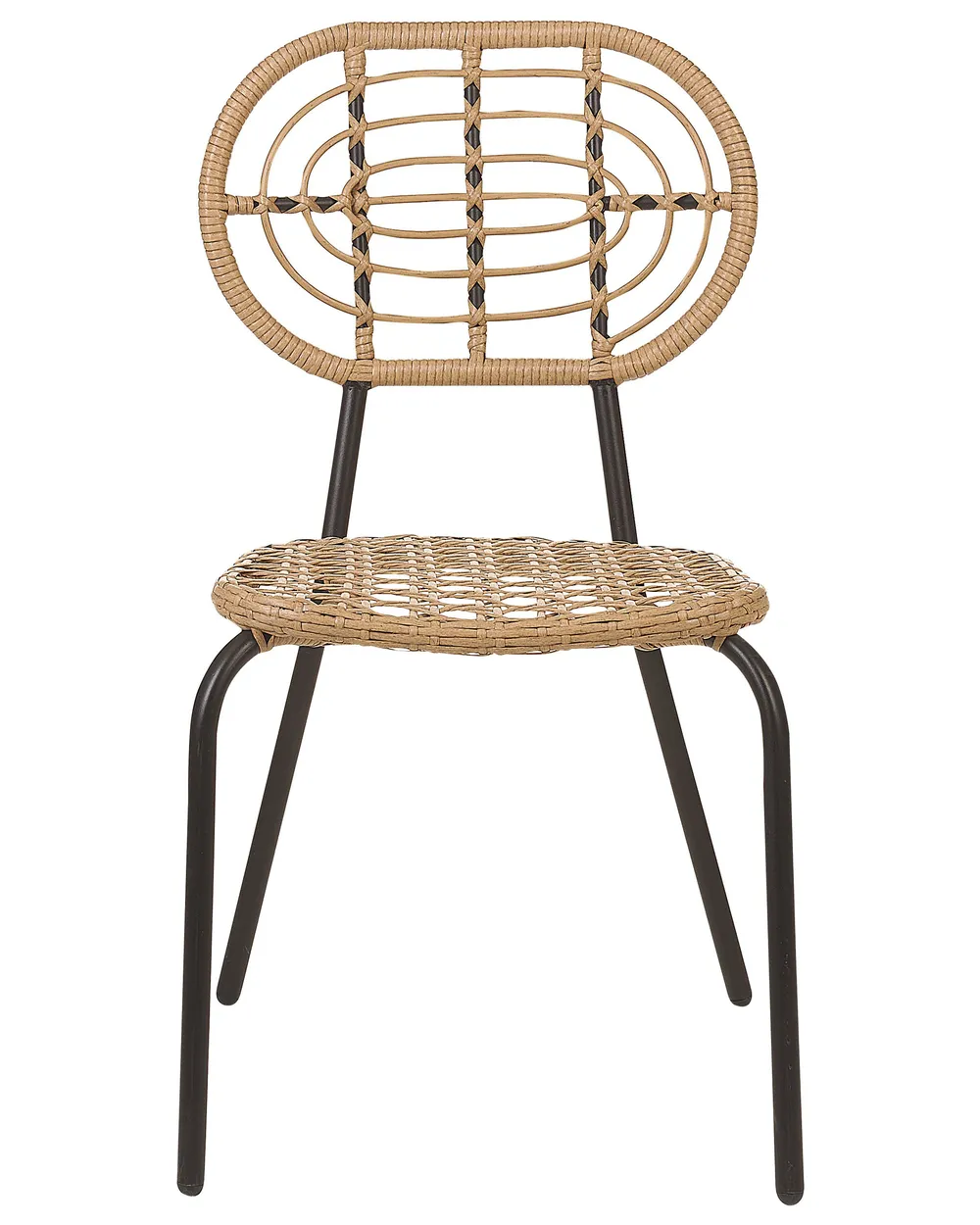 Set of 4 Garden Chairs PRATELLO PE Rattan Natural_868002