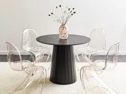 Dining Table PLATO Black 100 cm 100 cm Metal_941947
