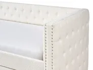 Trundle Bed Boucle GASSIN 90 x 200 cm (EU Single) Off-White_951569