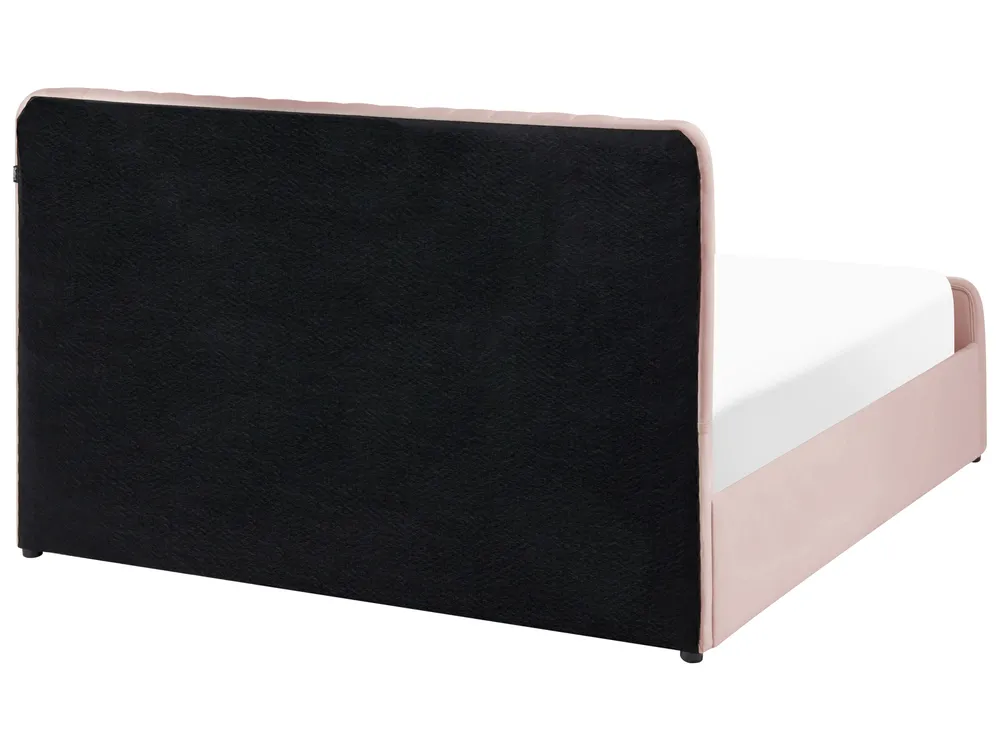 Ottoman Bed LUNAN Pastel Pink 140 x 200 cm (EU Double)_1051457