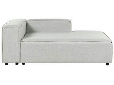 Chaise lounge lino grigio lato sinistra APRICA