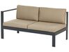 Lounge Set Aluminium schwarz 5-Sitzer Auflagen sandbeige MESSINA_932153