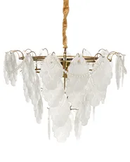 Chandelier ACARIGUA Glass Brass_1005296