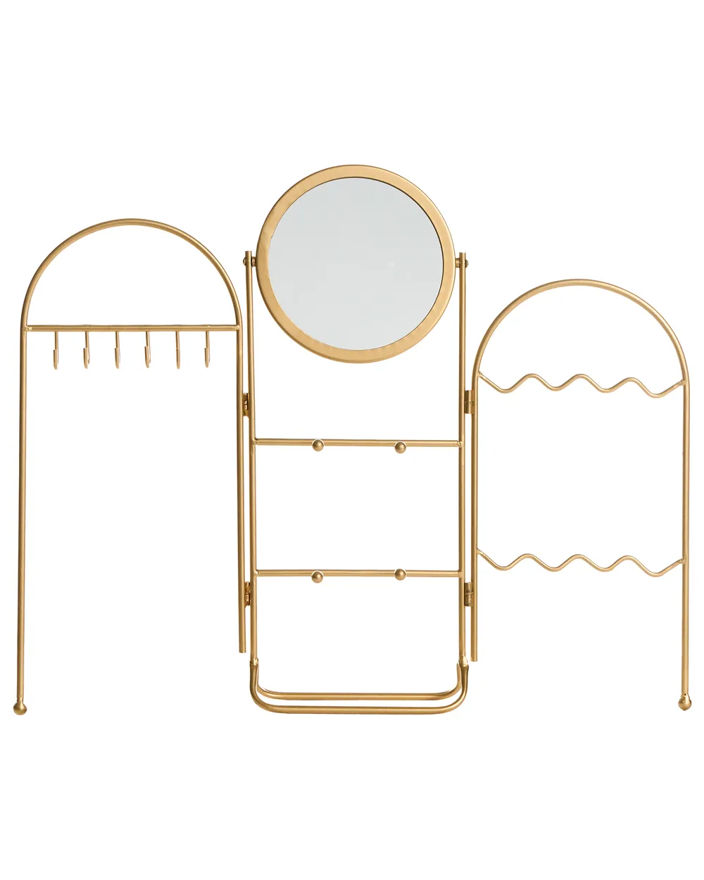 Jewellery Stand with Mirror PIROU Gold