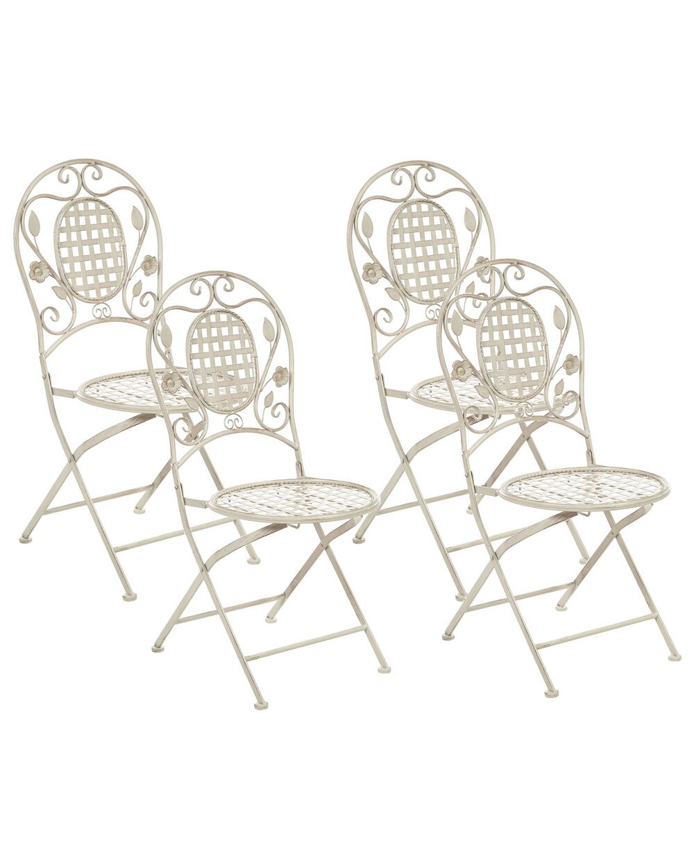 White metal chairs set of 4 best sale