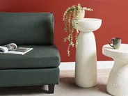 Side Table CADINI 33 cm 33 cm Terrazzo Effect Off-White_918867