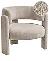 Armchair BUREA Chenille Light Beige