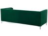 Soffa 3-sits sammet smaragdgrön AVALDSENES_751771