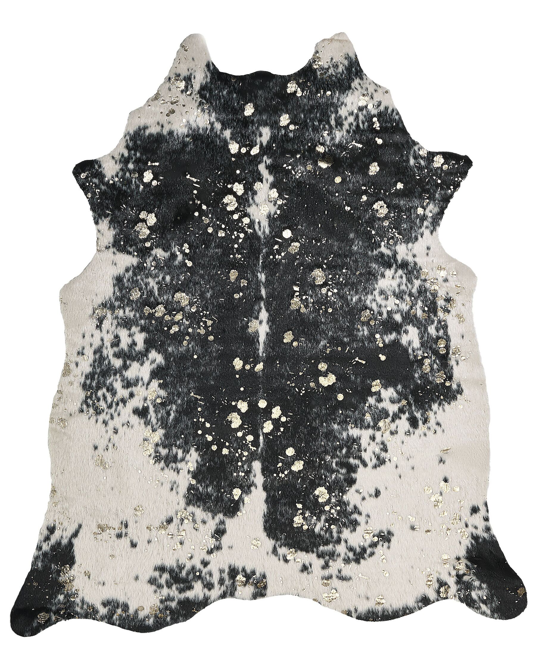 Tappeto ecopelle mucca nero macchie bianche 150 x 200 cm BOGONG_820312