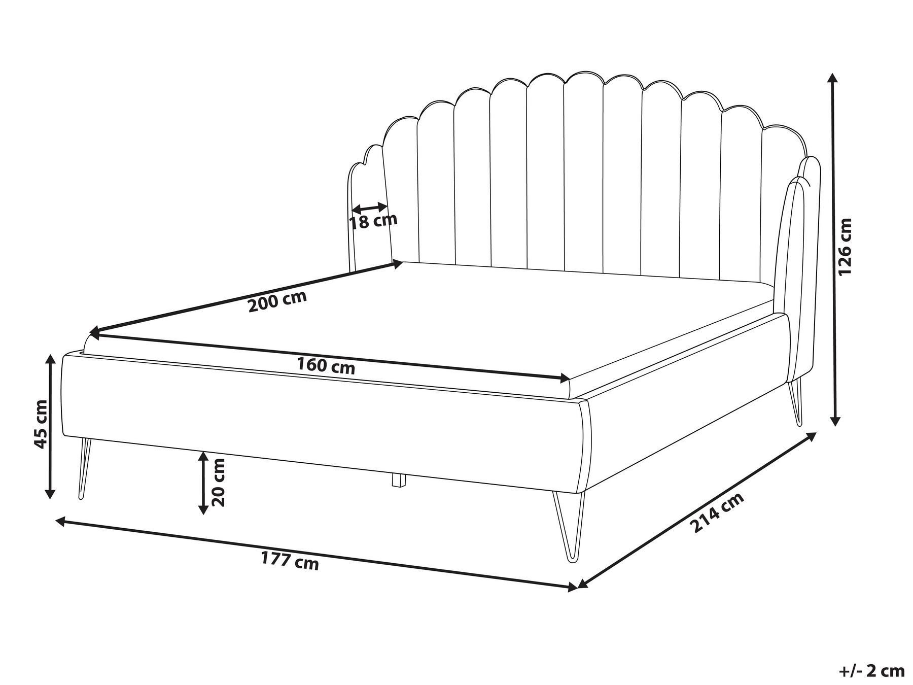 Bett mit Lattenrost Samtstoff AMBILLOU 160 x 200 cm Rosa_819506