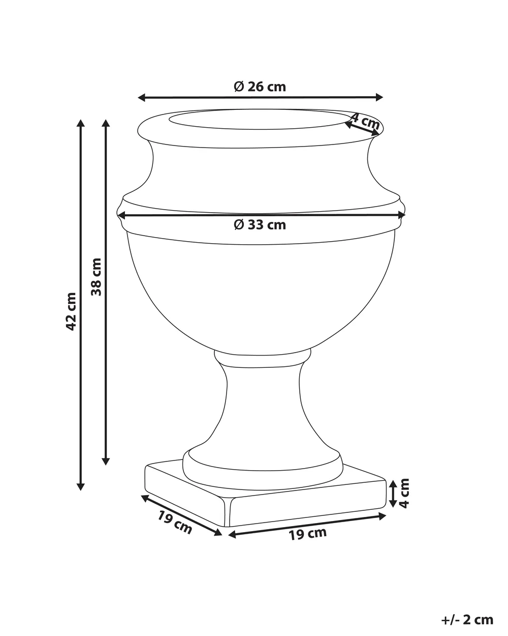 Donica DESKATI 33 cm Beżowy_979965