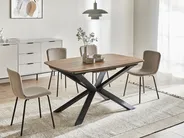 Extending Dining Table GAIRDNER Brown 140/180 cm 90 cm_1029157