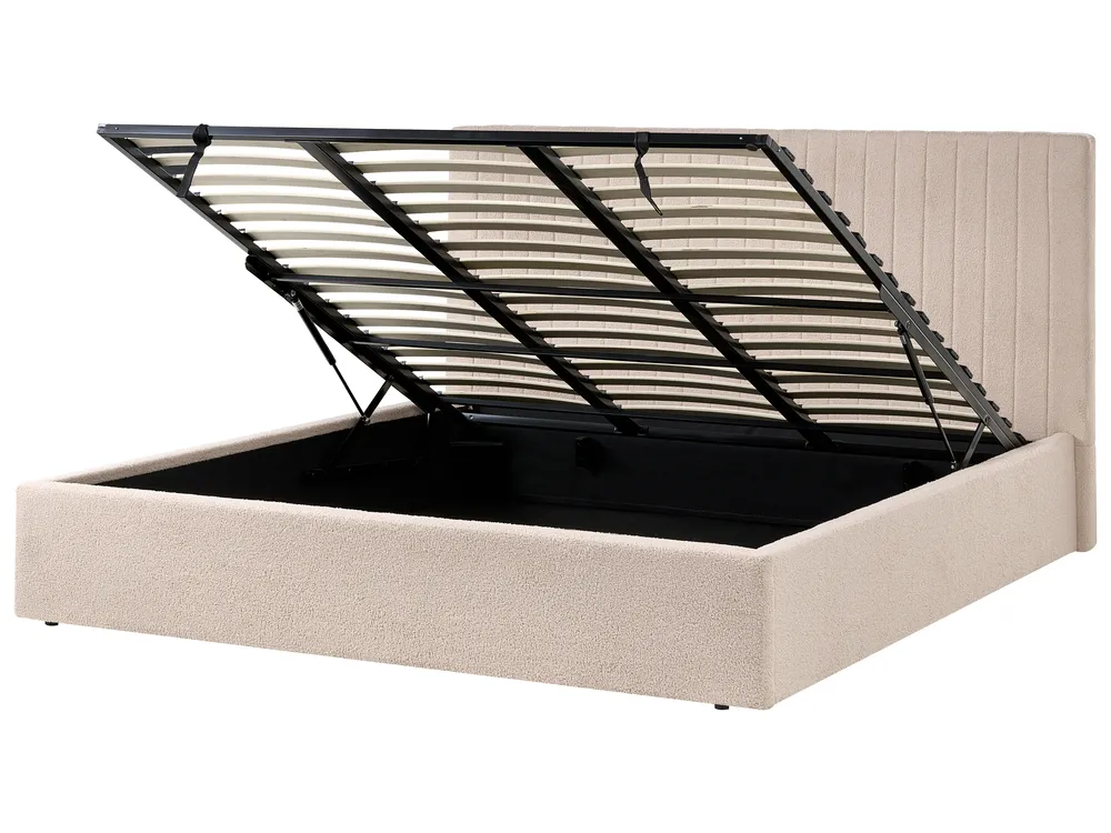 Ottoman Bed VION Boucle Beige 180 x 200 cm (EU Super King)_1042731