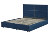 Zamatová posteľ s úložným priestorom 160 x 200 cm modrá VERNOYES_825488