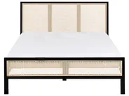 Bett mit Lattenrost Kiefernholz SALERNAS 140 x 200 cm Schwarz_976964