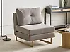 Single Sofa Bed JERSLEV Fabric Grey