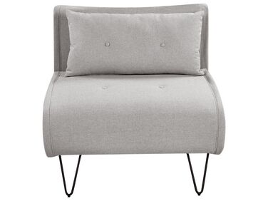 Canapé convertible 1 place en tissu gris clair VESTFOLD