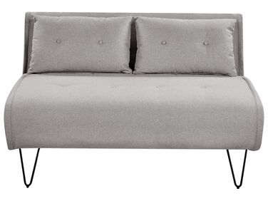 Canapé convertible 2 places en tissu gris clair VESTFOLD