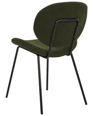 Set of 2 Dining Chairs LUANA Boucle Dark Green_873695