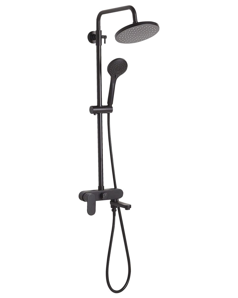 Ensemble de douche avec mitigeur et douche de pluie GURARA Noir