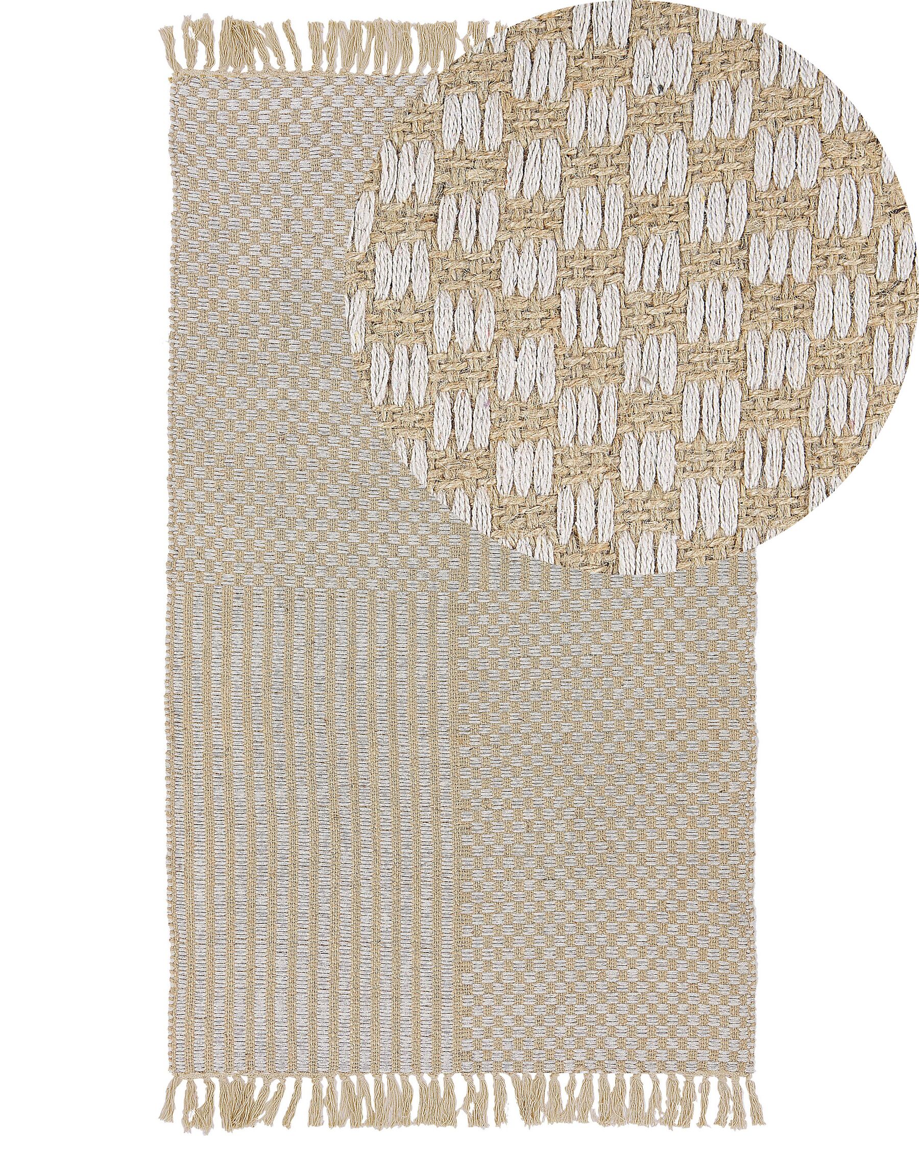 Jutový koberec 80 x 150 cm béžový ADABAG_807434