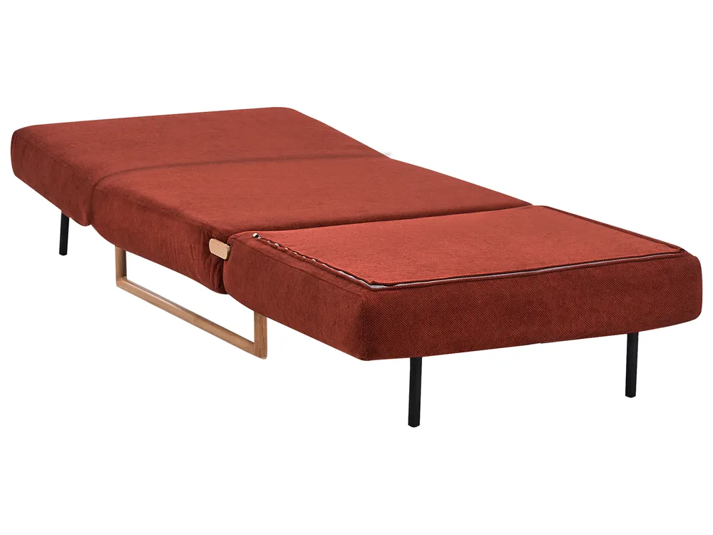 Single Sofa Bed JERSLEV Fabric Red_1009939
