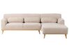 3-Sitzer Ecksofa beige linksseitig SIMOS_927928