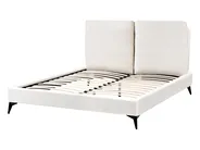 Bett mit Lattenrost Bouclé MELLE 140 x 200 cm Cremeweiß_965633