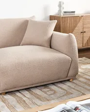 Living Room Set 5 Seater JUBEK Boucle Beige_1078440