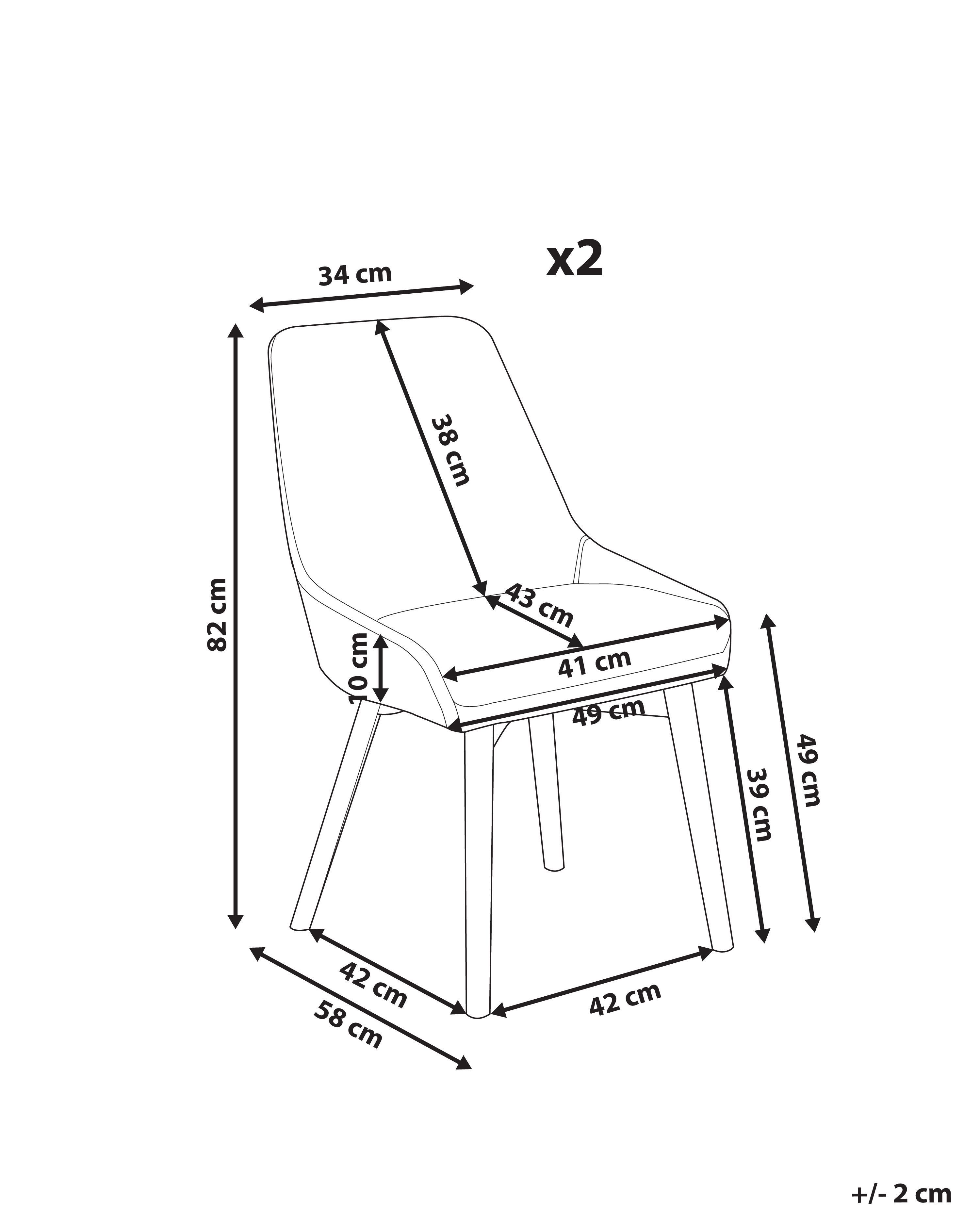 Set Di 2 Sedie Da Pranzo In Stile Scandinavo, Bianco, Gambe In Legno - Ergonomiche, Comode, Capacità 120 Kg, Facili Da Pulire