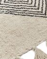 Teppich Baumwolle beige 80 x 150 cm geometrisches Muster Kurzflor BULCUK_839786