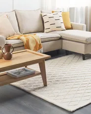 Rug ERZIN Off-White 140 x 200 cm Wool_802972
