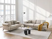 Sofa 3 Seater SKIVE Fabric Taupe_946154