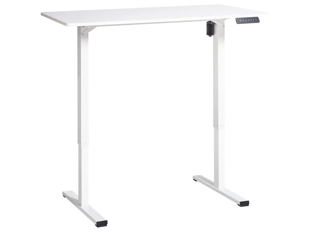 Biurko regulowane elektrycznie TAVARES 120 cm 60 cm Biały_975825