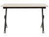 Schreibtisch heller Holzfarbton / schwarz 120 x 60 cm klappbar mit Rollen BENDI_922218