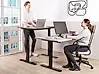 Biurko regulowane elektrycznie DESTINES 120 cm x 72 cm Szary/ czarny